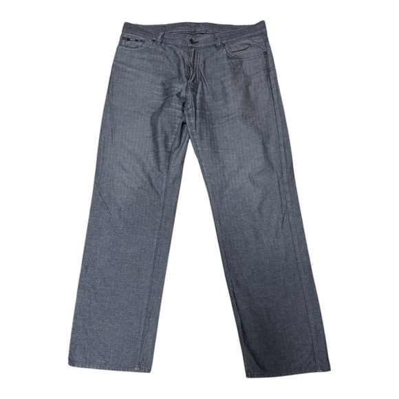 HUGO BOSS - Texas Grey/ Black Regular Fit Casual Pant 40/34 - Picture 1 of 5